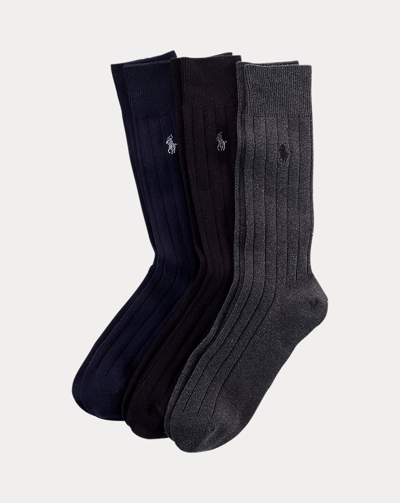 Ribbed Cotton Trouser Sock 3-Pack Polo Ralph Lauren 1