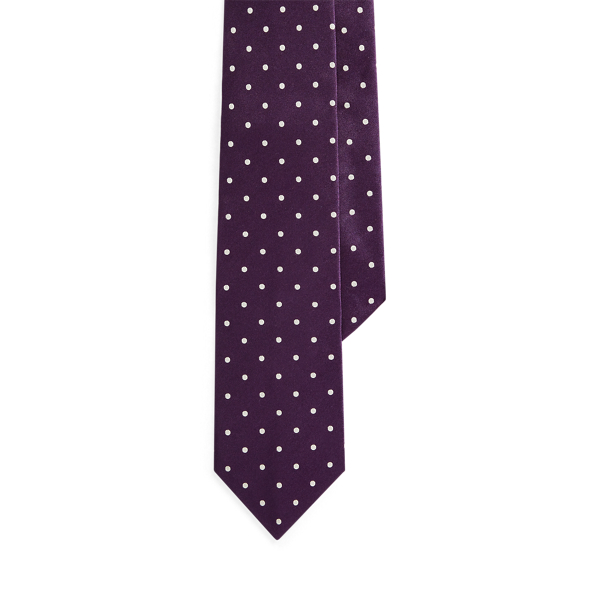 Polka-Dot Silk Satin Tie Purple Label 1