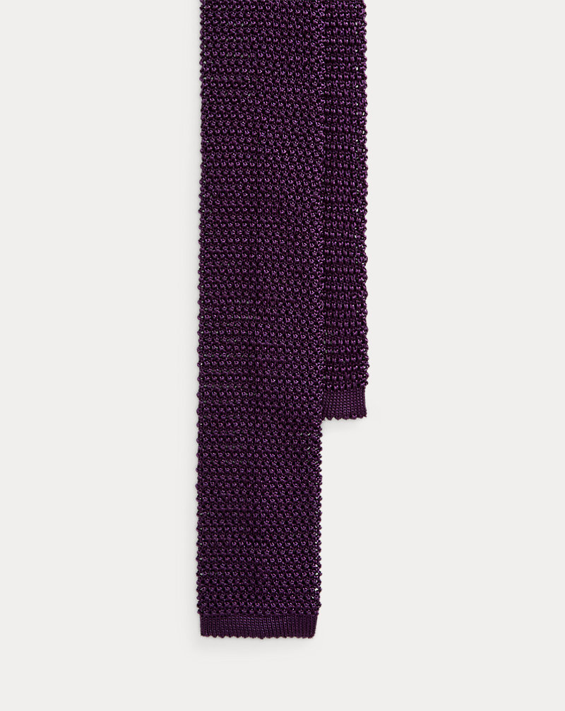 Knit Silk Tie Purple Label 1