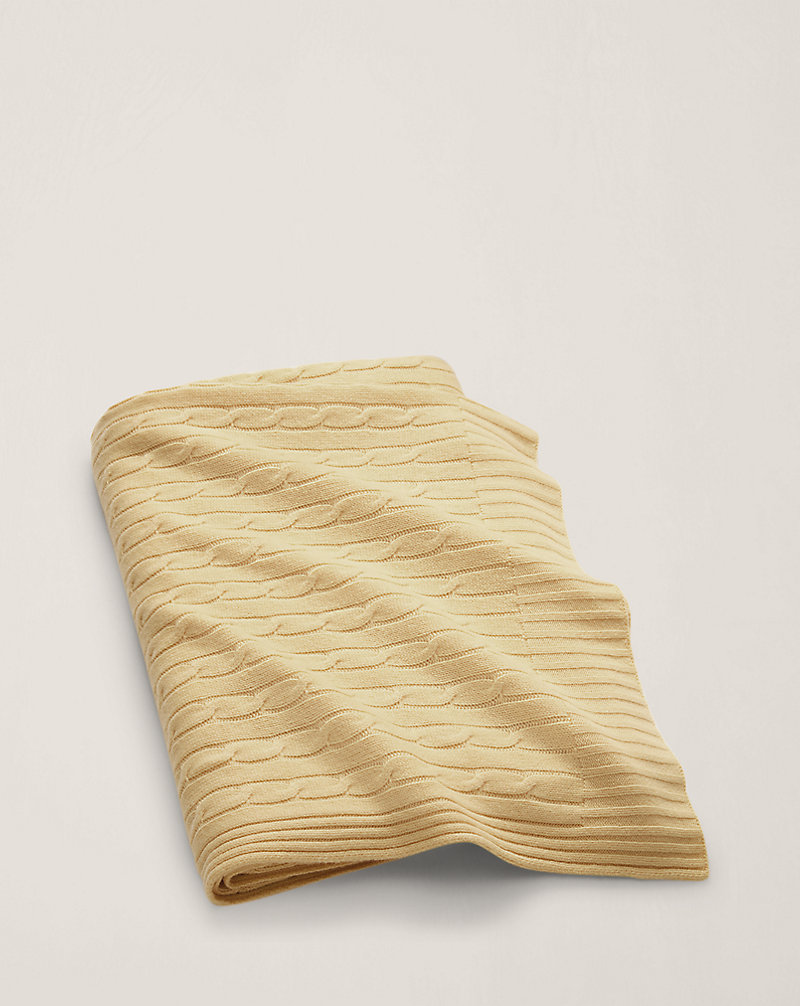 Cable Cashmere Throw Blanket Ralph Lauren Home 1