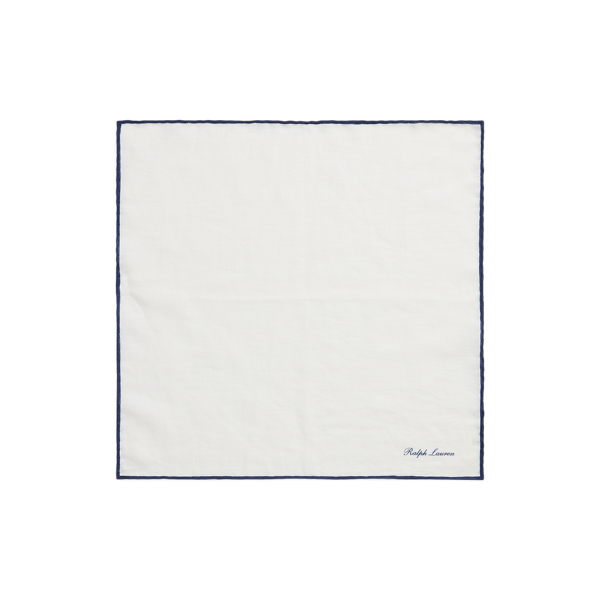 Purple Label Tipped Linen Pocket Square 2
