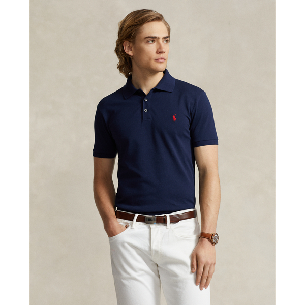 Polo slim sale fit stretch mesh