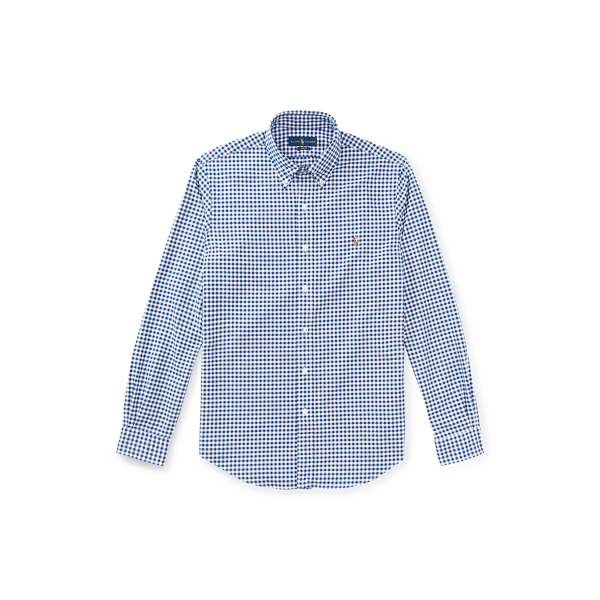 Polo ralph lauren oxford shirt sales in slim fit blue