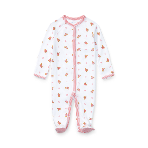 Polo Bear Cotton Coverall Baby Girl 1