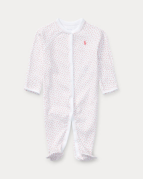 Floral Cotton Footed Coverall