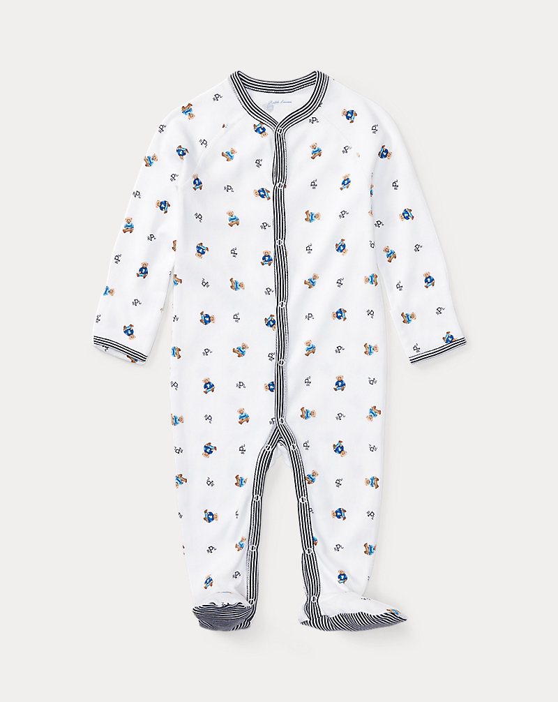 Polo Bear Cotton Footed Coverall Baby Boy 1