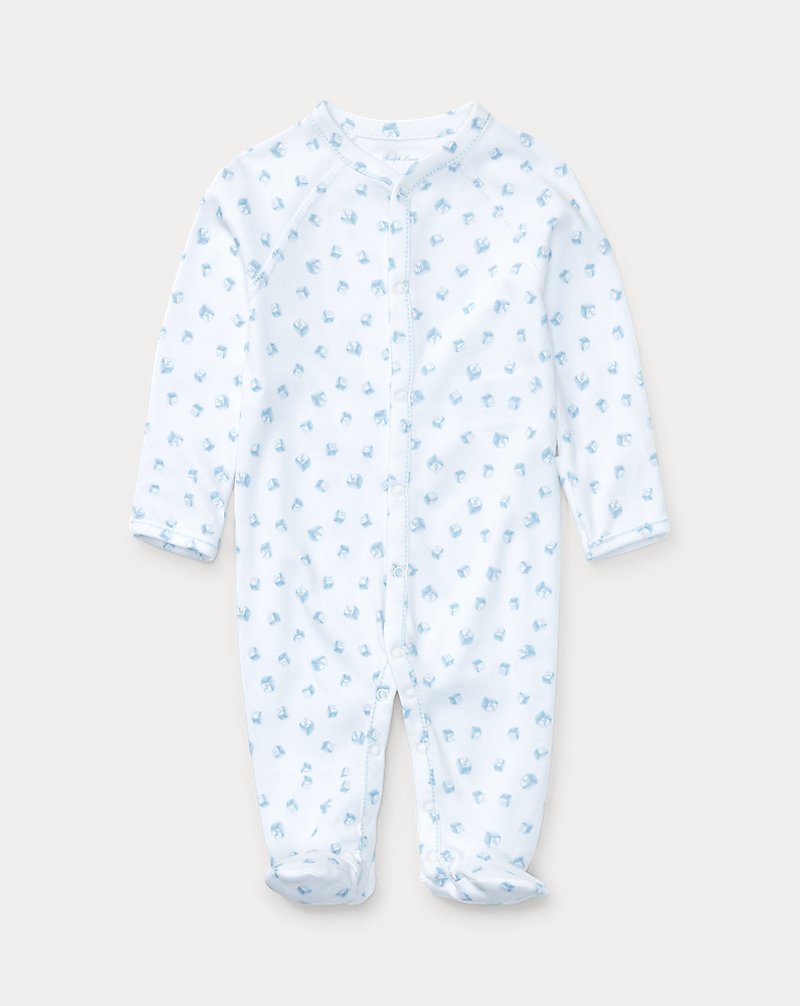 Block-Print Cotton Coverall Baby Girl 1