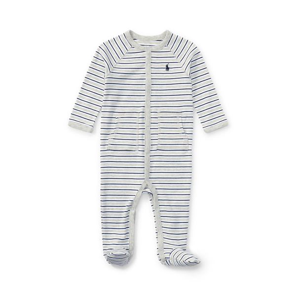 Striped Cotton Footed Coverall