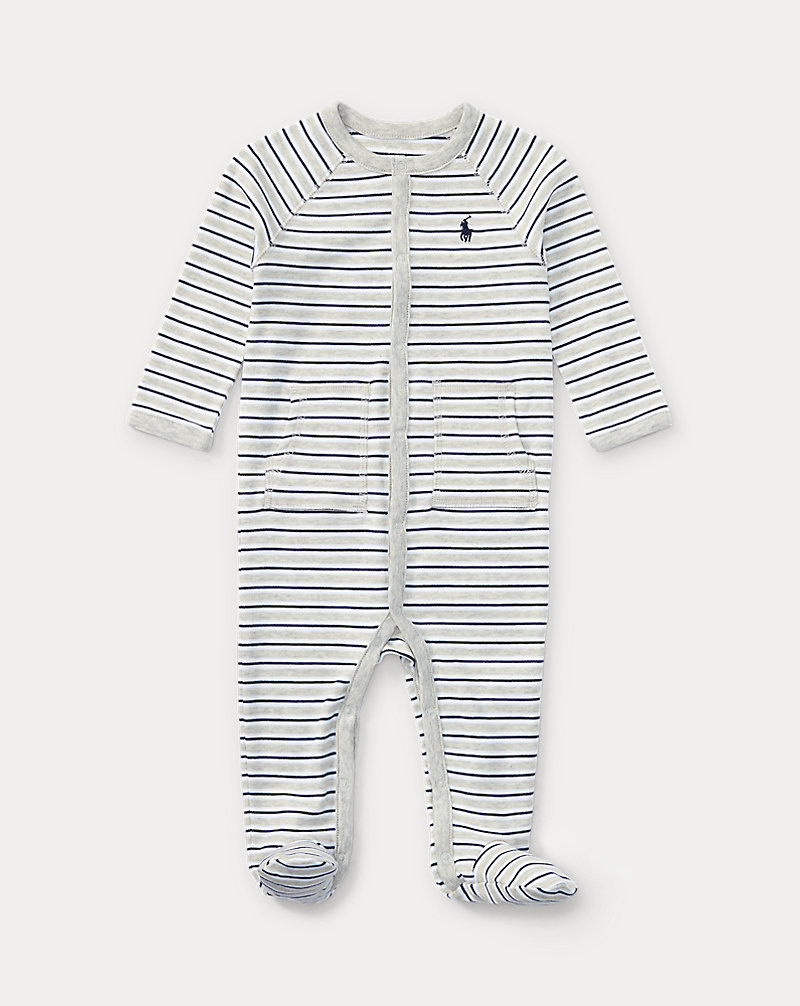 Striped Cotton Footed Coverall Baby Boy 1