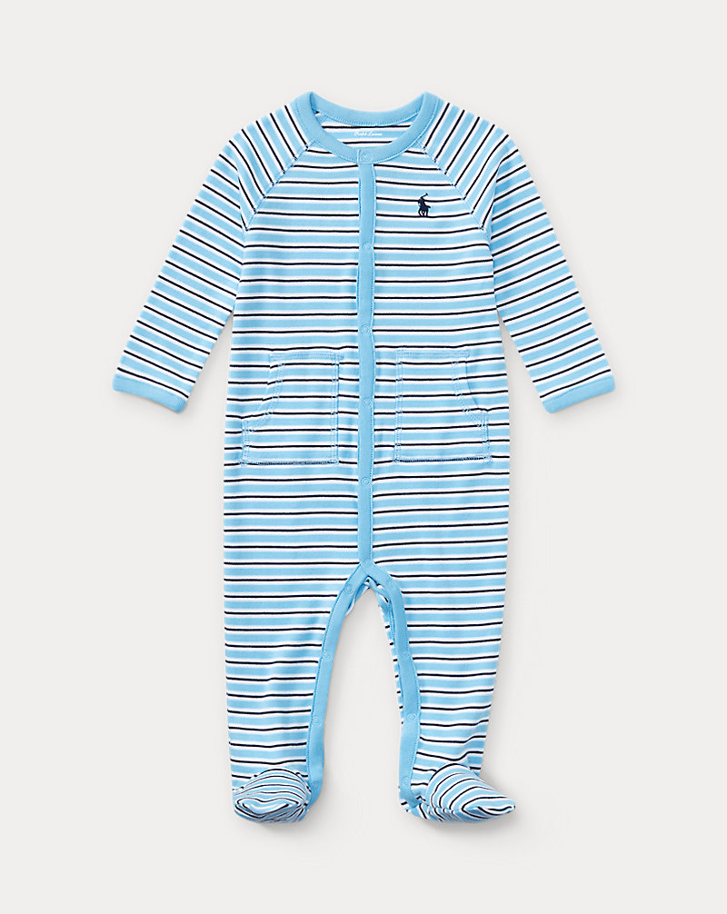 Striped Cotton Footed Coverall Baby Boy 1