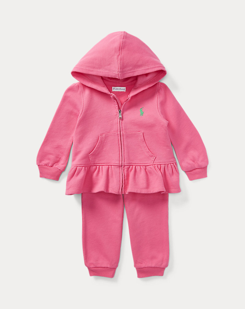 French Terry Hoodie & Pant Set Baby Girl 1