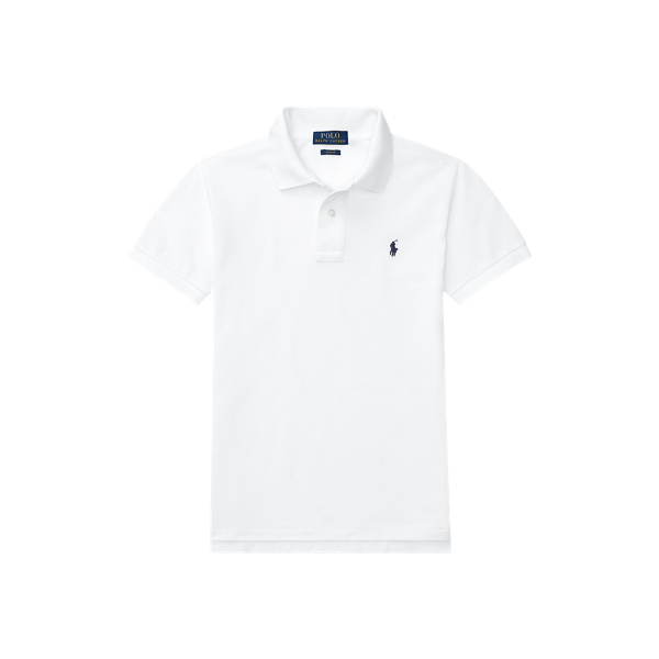 Slim fit katoenen mesh Polo-shirt