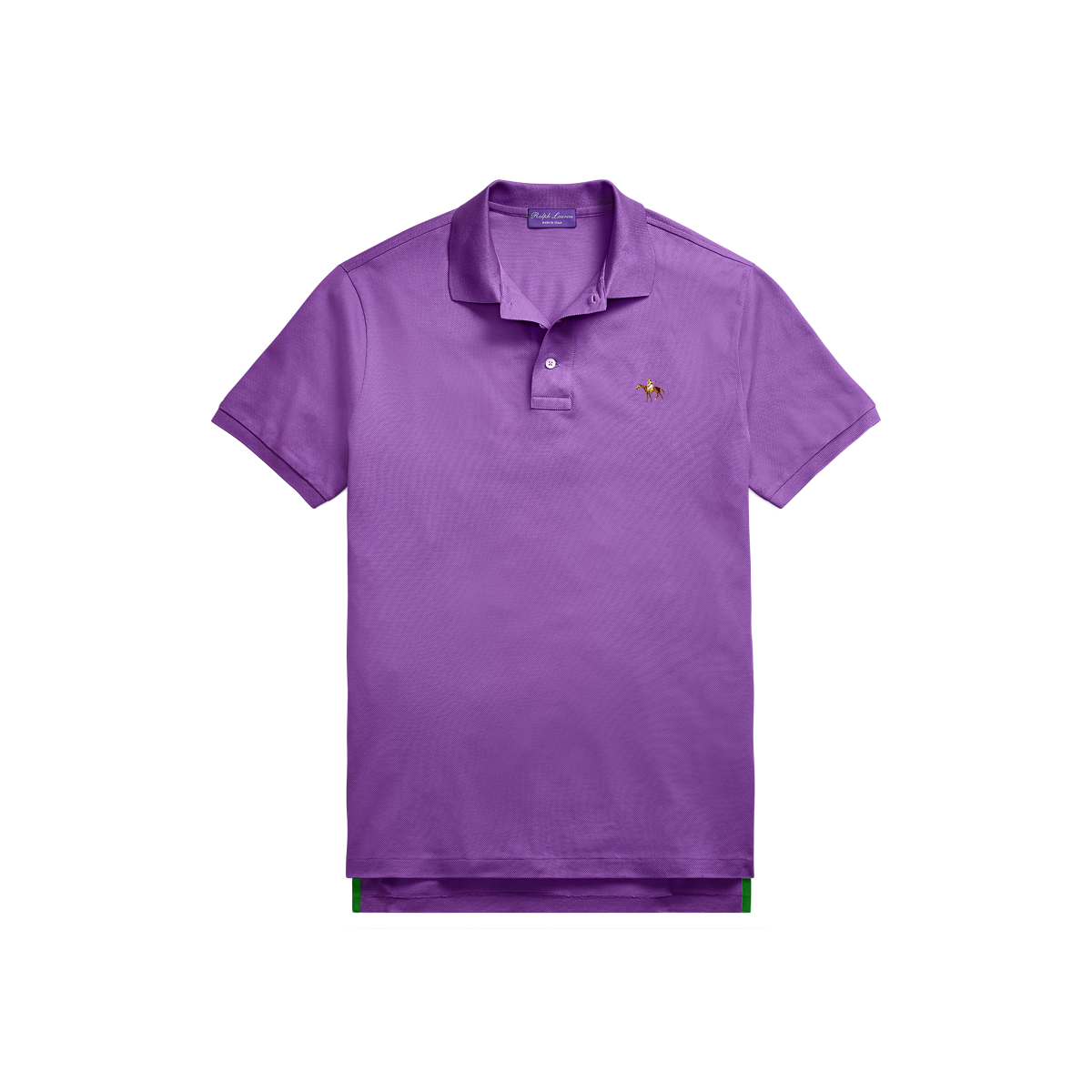 Cotton Pique Polo Shirt in White - Ralph Lauren Purple Label