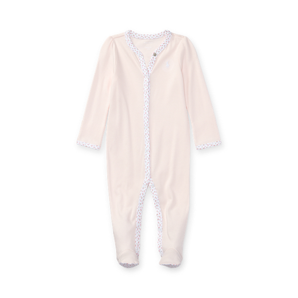 Grenouillère en coton fleuri