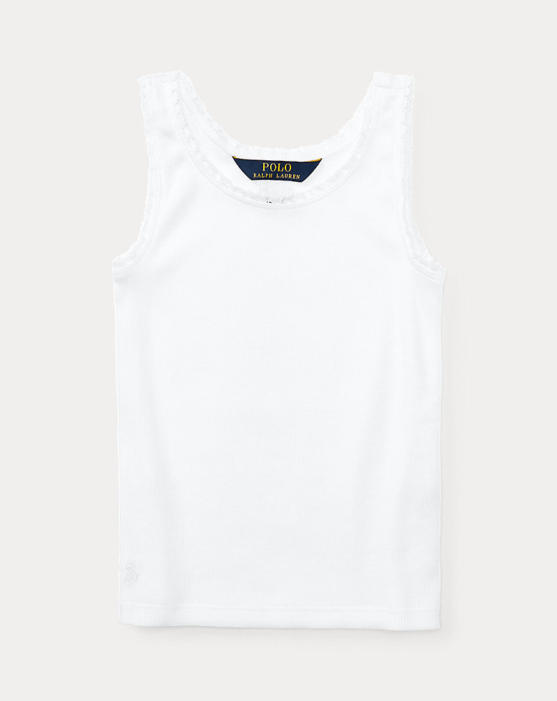 Camiseta de tirantes de canalé con ribete de encaje NIÑAS DE 1½ A 6½ AÑOS 1
