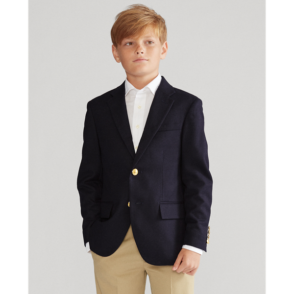 Wool Brass-Button Sport Coat