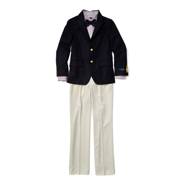 Boys 8-18 Wool Brass-Button Sport Coat 4