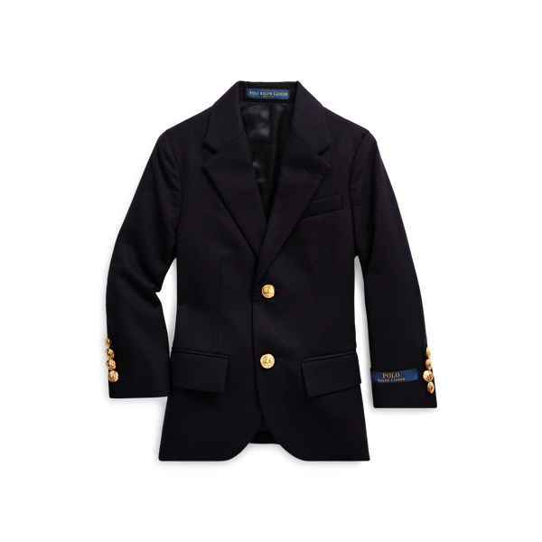 Wool Brass-Button Sport Coat