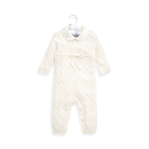 Cashmere Knit-Collar Coverall Baby 1