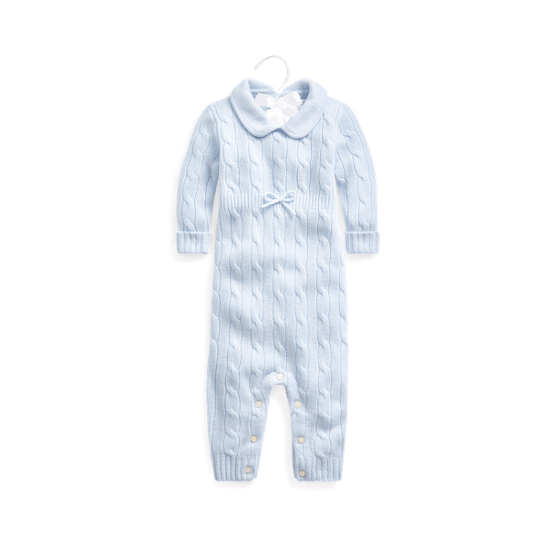 Cashmere Knit-Collar Coverall Baby Boy 1