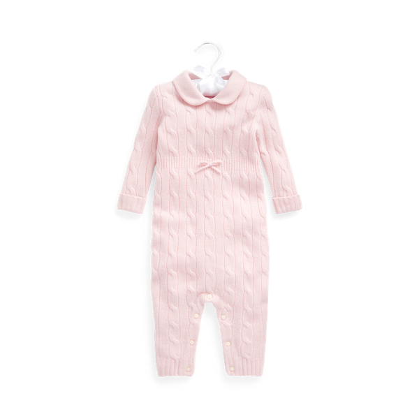 Cashmere Knit-Collar Coverall Baby 1