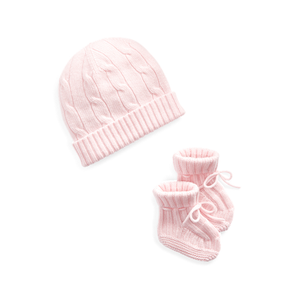 Cashmere Beanie and Bootie Set