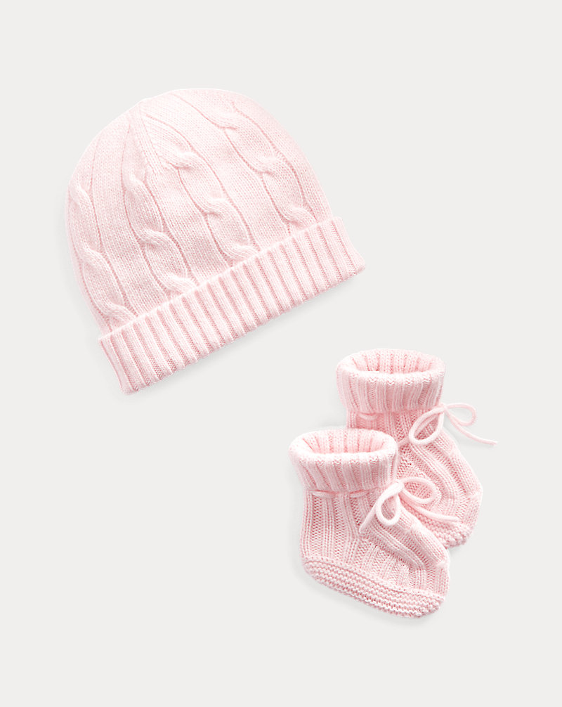 Cashmere Beanie and Bootie Set Baby 1