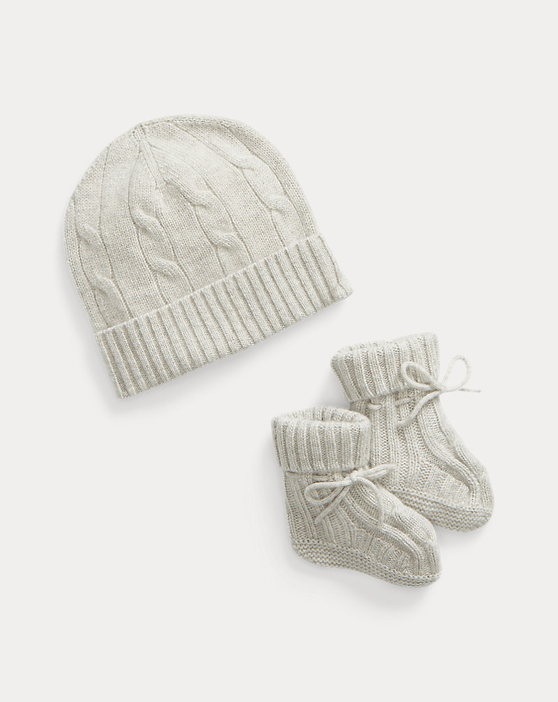Cashmere Beanie and Bootie Set Baby 1