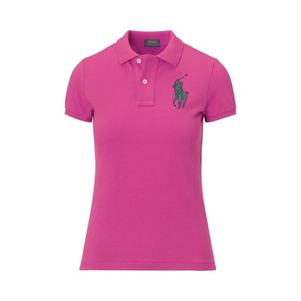 Skinny Fit Big Pony Polo Shirt for Women Ralph Lauren PA