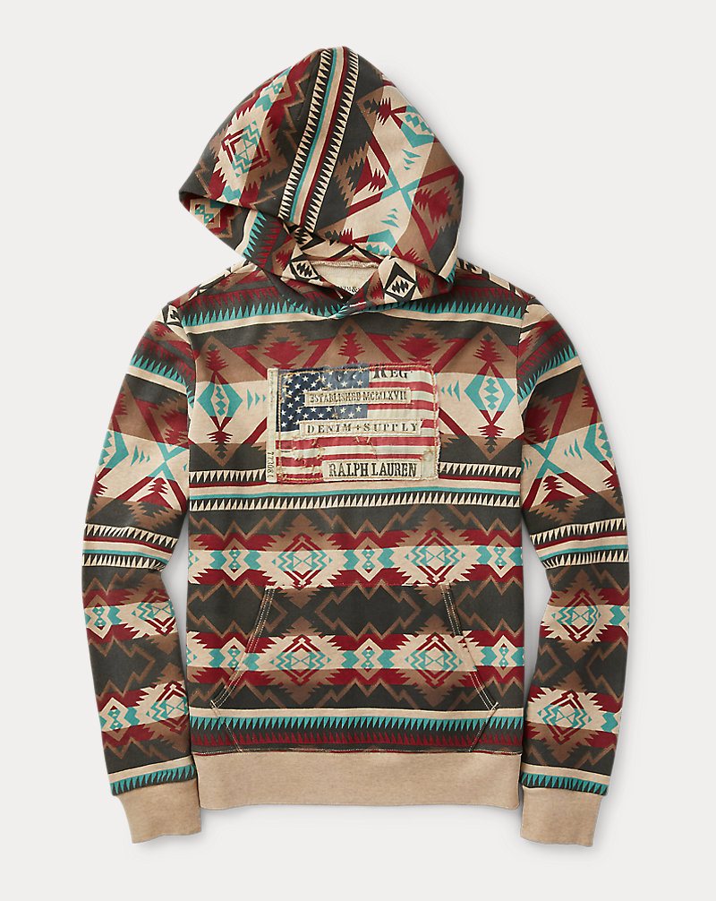 Flag-Patch French Terry Hoodie Polo Denim & Supply 1