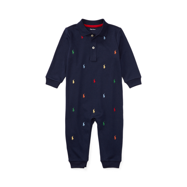 Soft Cotton Polo Coverall Baby Boy 1