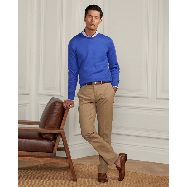 Purple Label Straight Fit Washed Stretch Chino Trouser 1