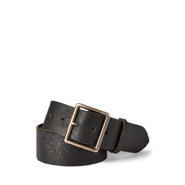 Distressed Leather Belt RRL 1