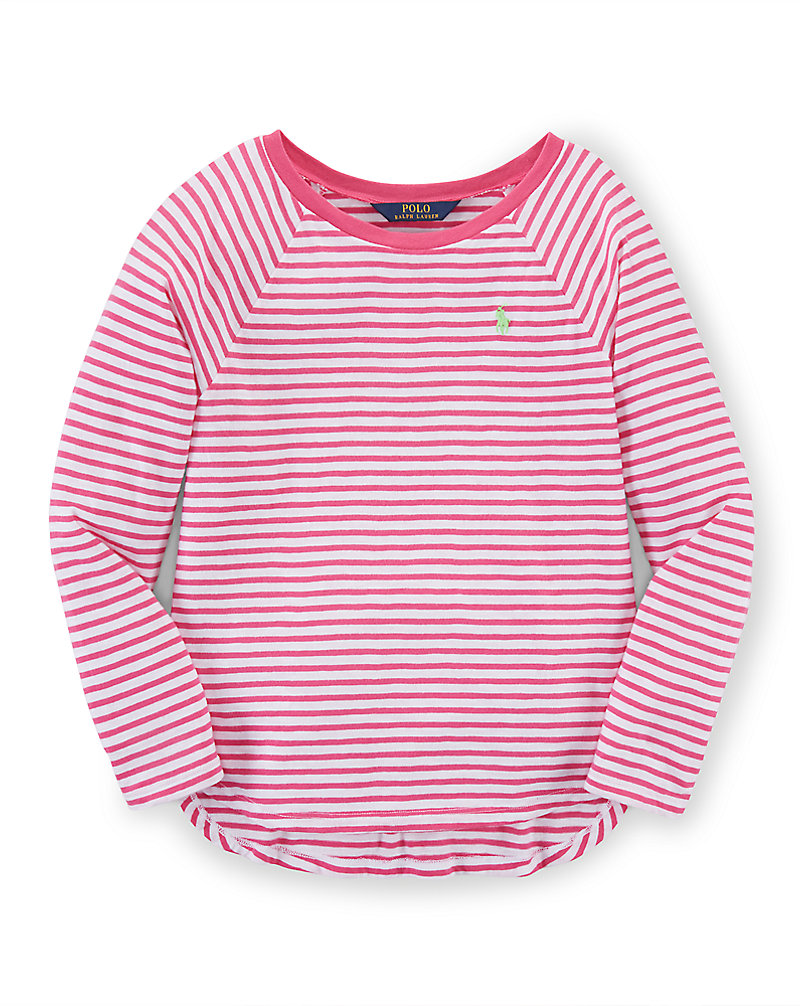 Striped Slouchy Cotton Tee Girls 7-16 1