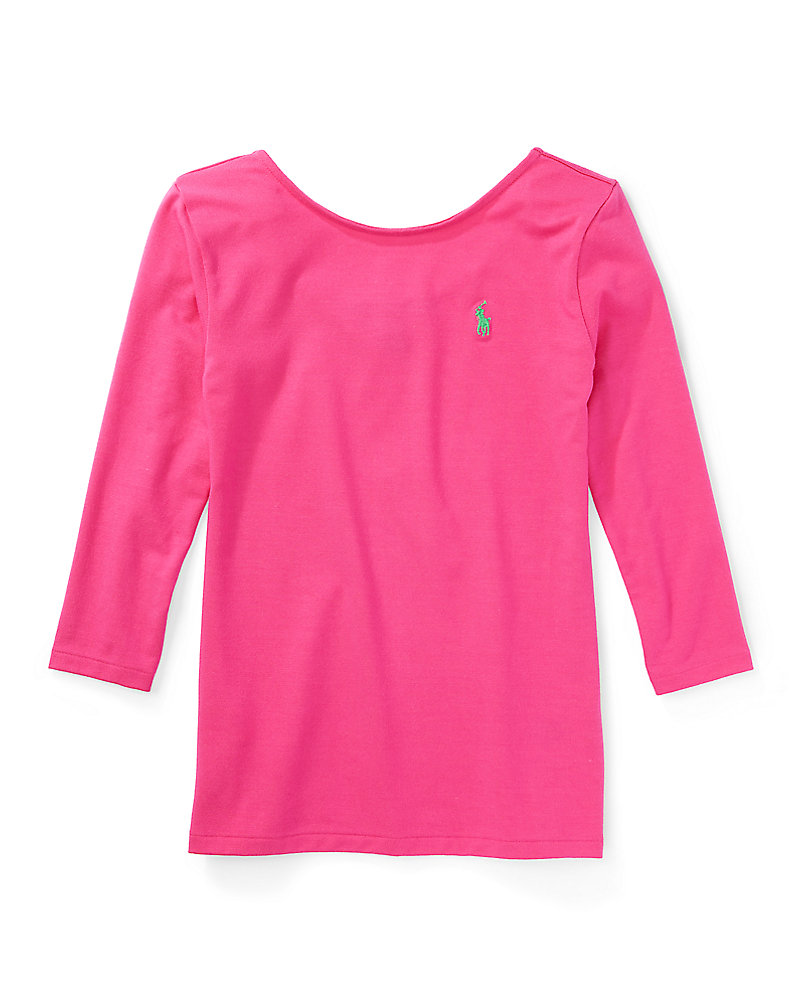 Stretch Jersey Scoop-Back Top Girls 7-16 1