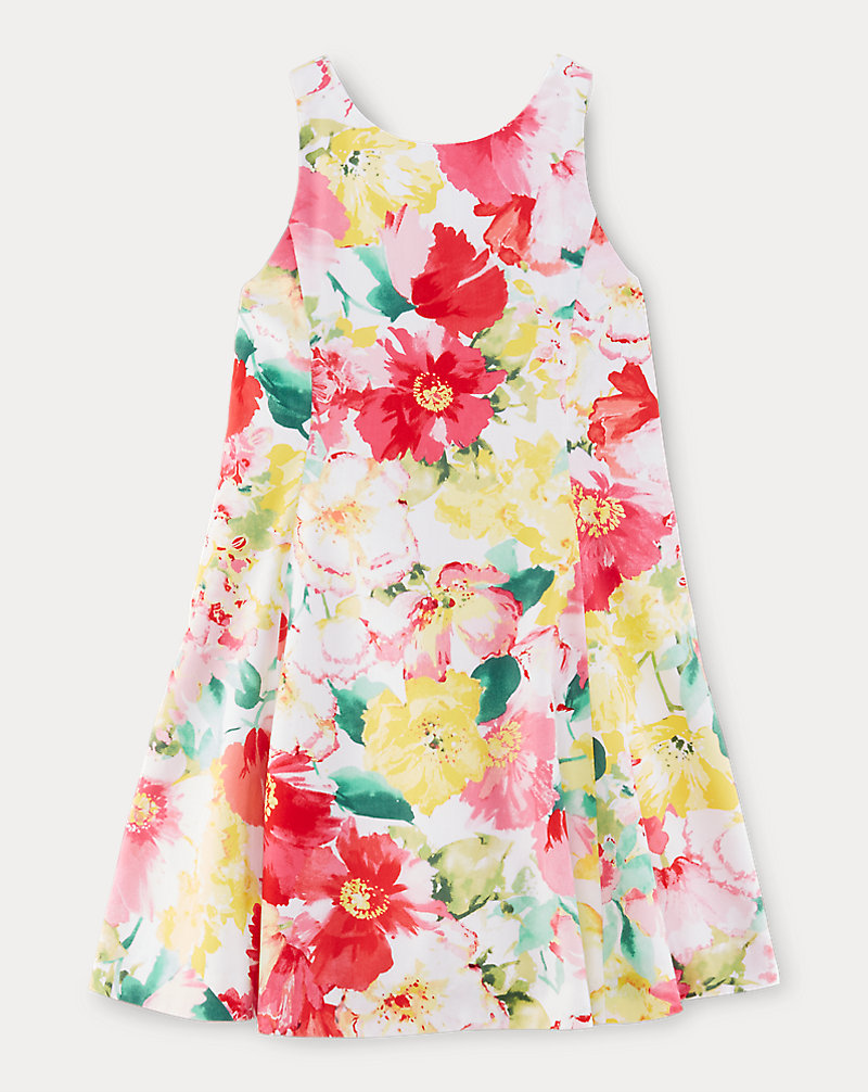 Floral Cotton Sateen Dress Girls 2-6x 1