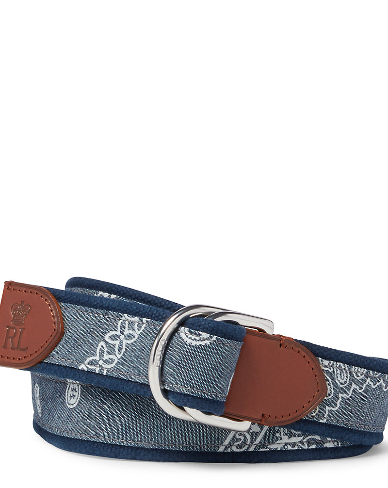 Bandanna-Print Webbed Belt Polo Ralph Lauren 1