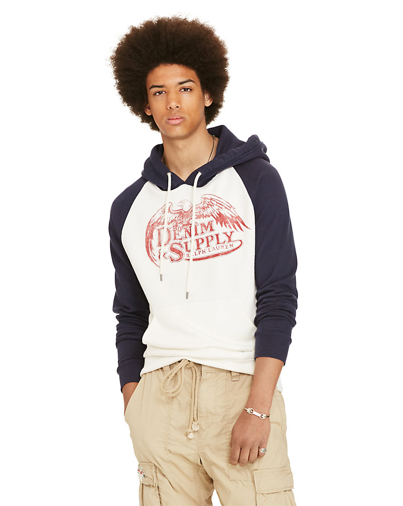 Cotton Terry Graphic Hoodie Polo Denim & Supply 1