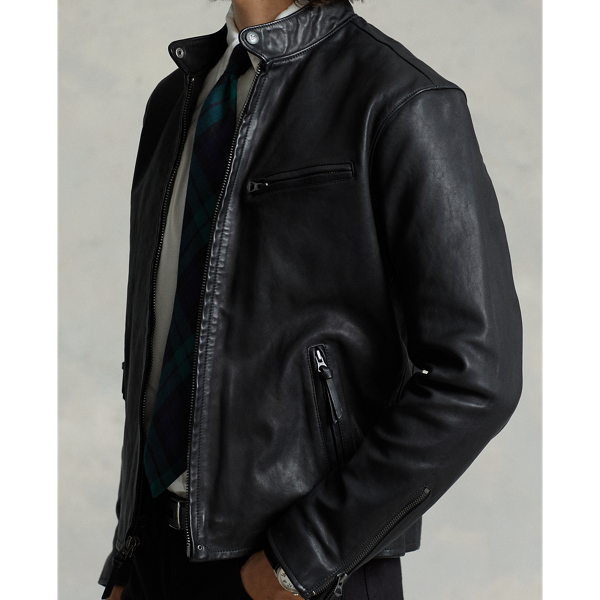 Polo Ralph Lauren Lambskin Cafe Racer Jacket 6