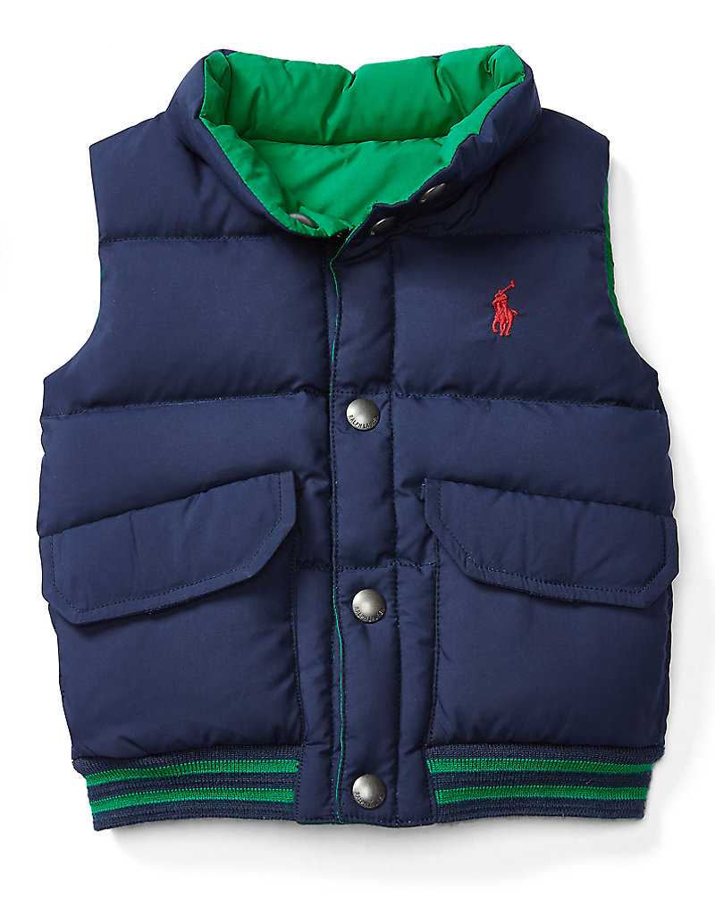 Reversible Quilted Down Vest Baby Boy 1