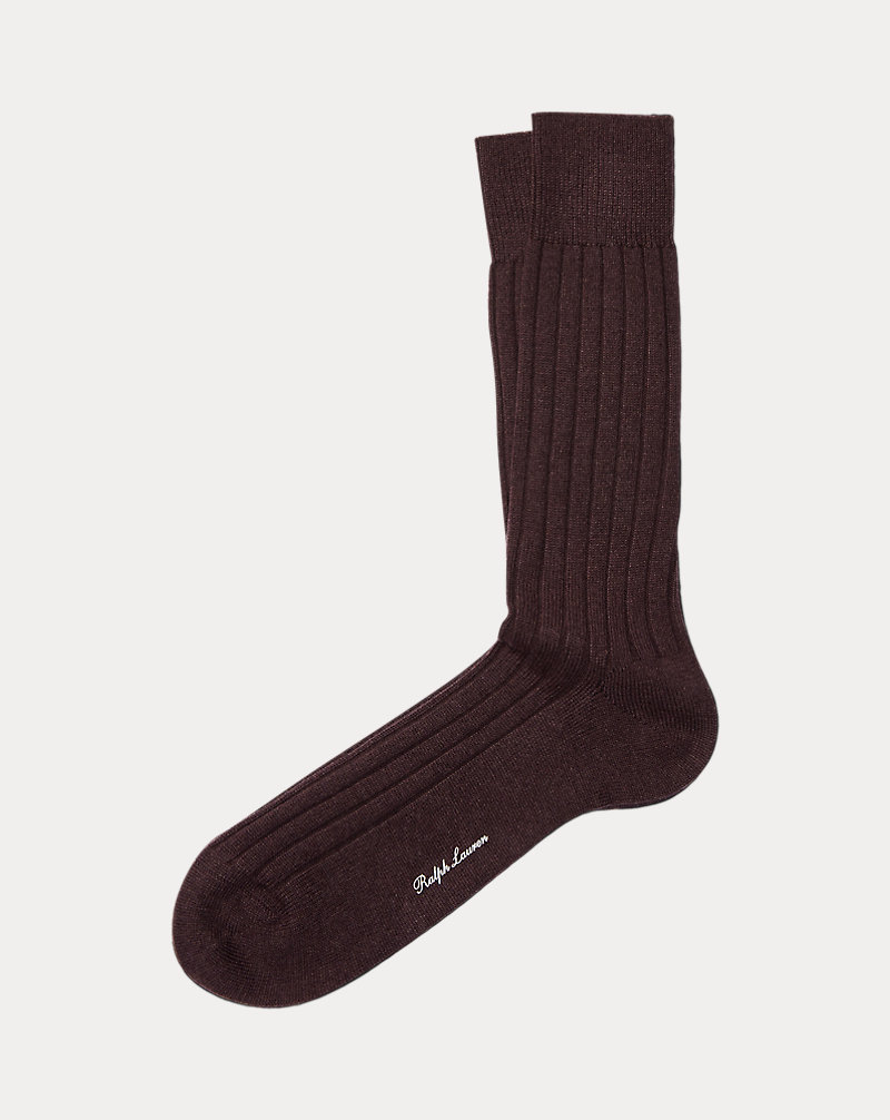 Cashmere-Blend Trouser Socks Purple Label 1