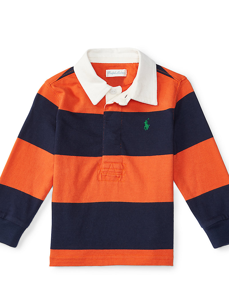 Striped Cotton Jersey Rugby Baby Boy 1