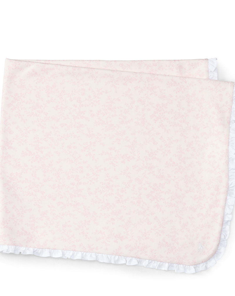Ruffled Floral Cotton Blanket Baby Girl 1
