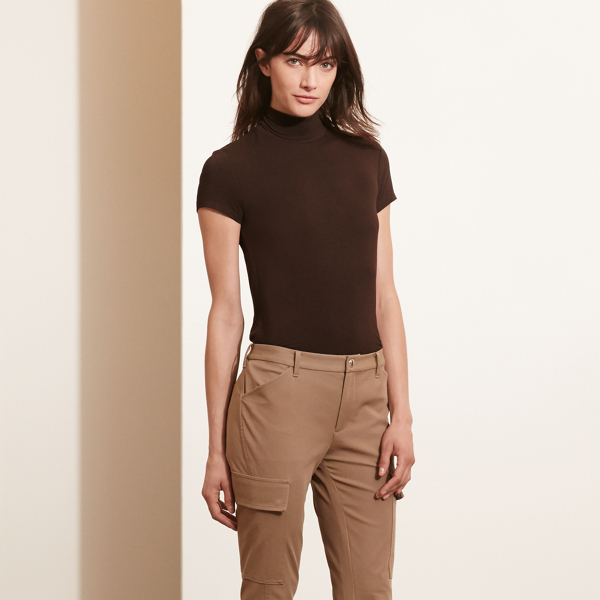 Jersey Short Sleeve Turtleneck