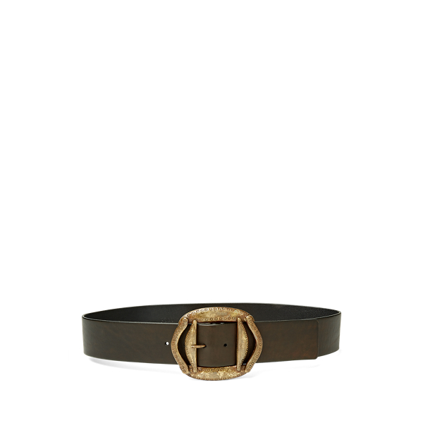 Hand-Burnished Leather Belt Polo Ralph Lauren 1