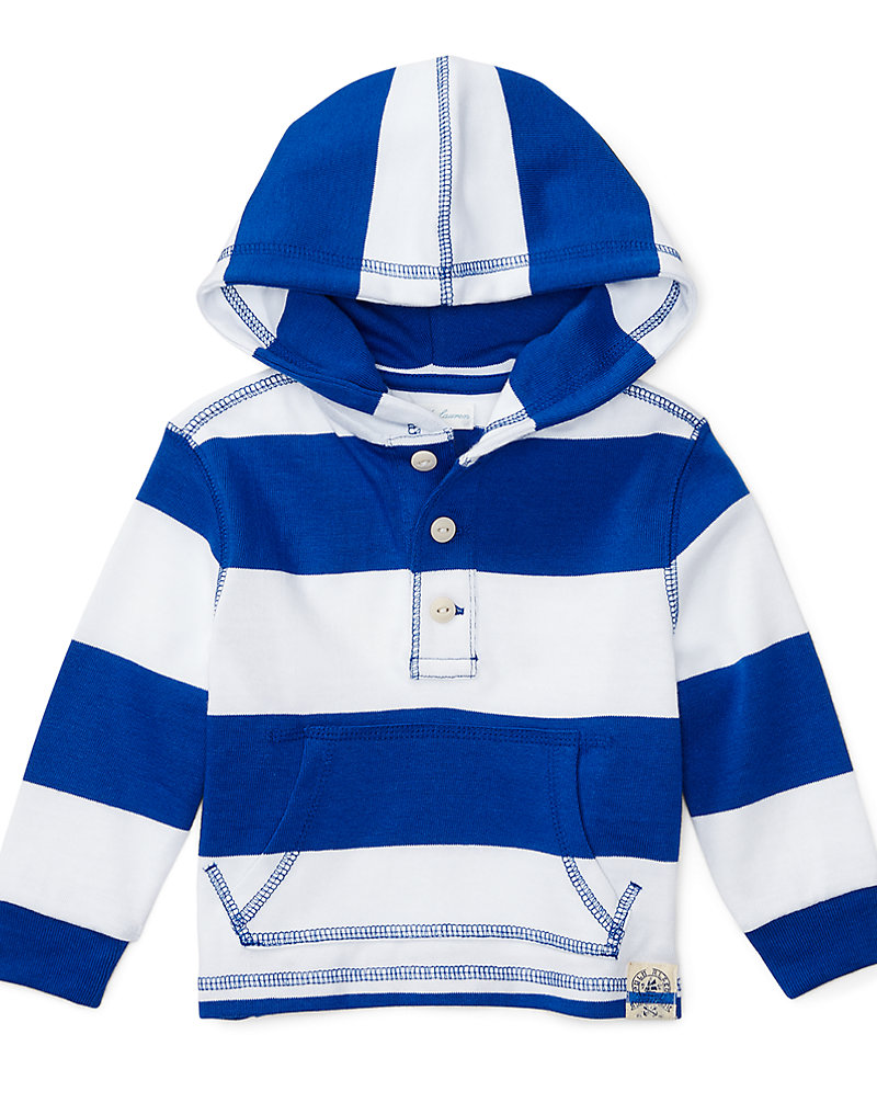 Striped Cotton Jersey Hoodie Baby Boy 1