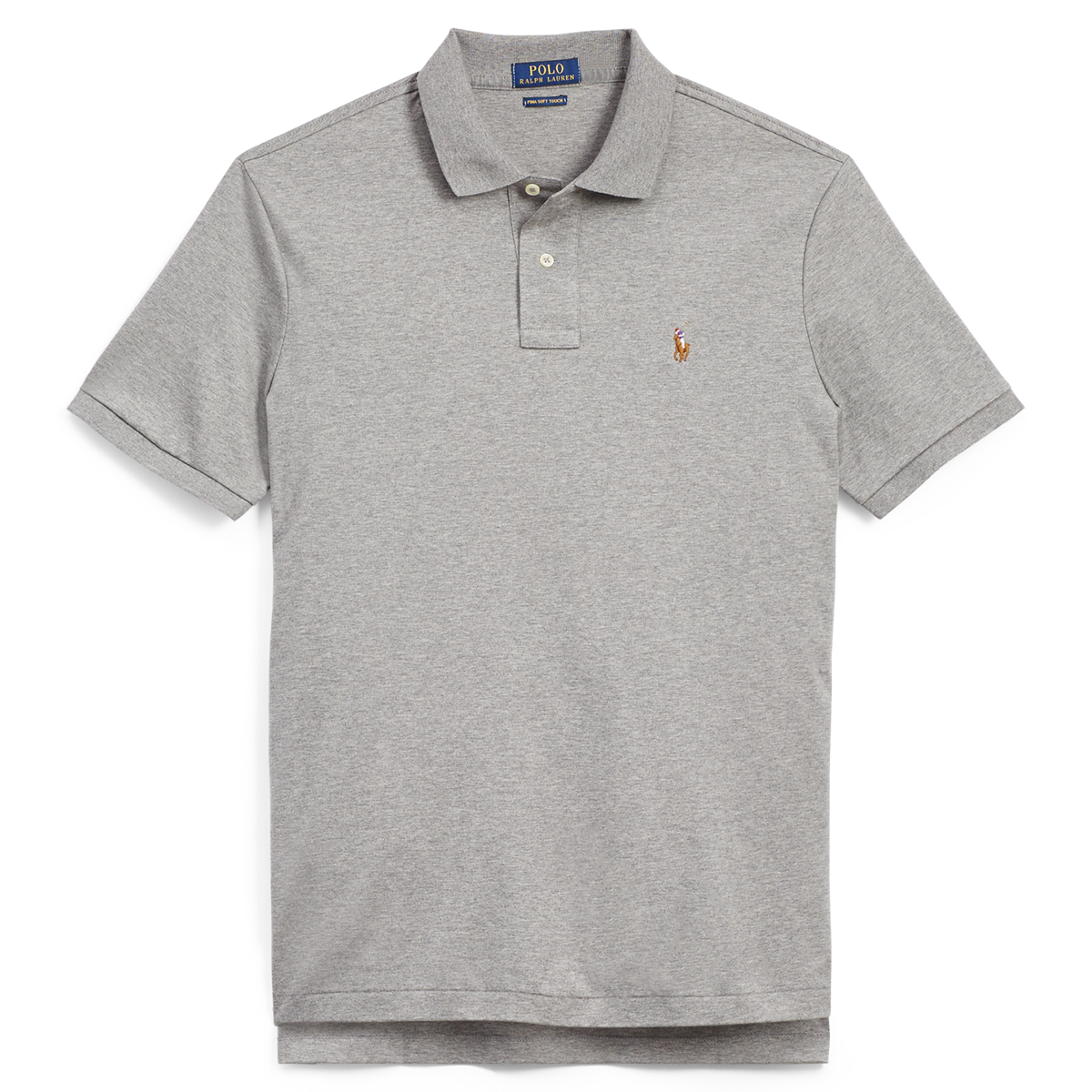 POLO RALPH LAUREN Slim Fit Soft Cotton Polo Shirt in Grey