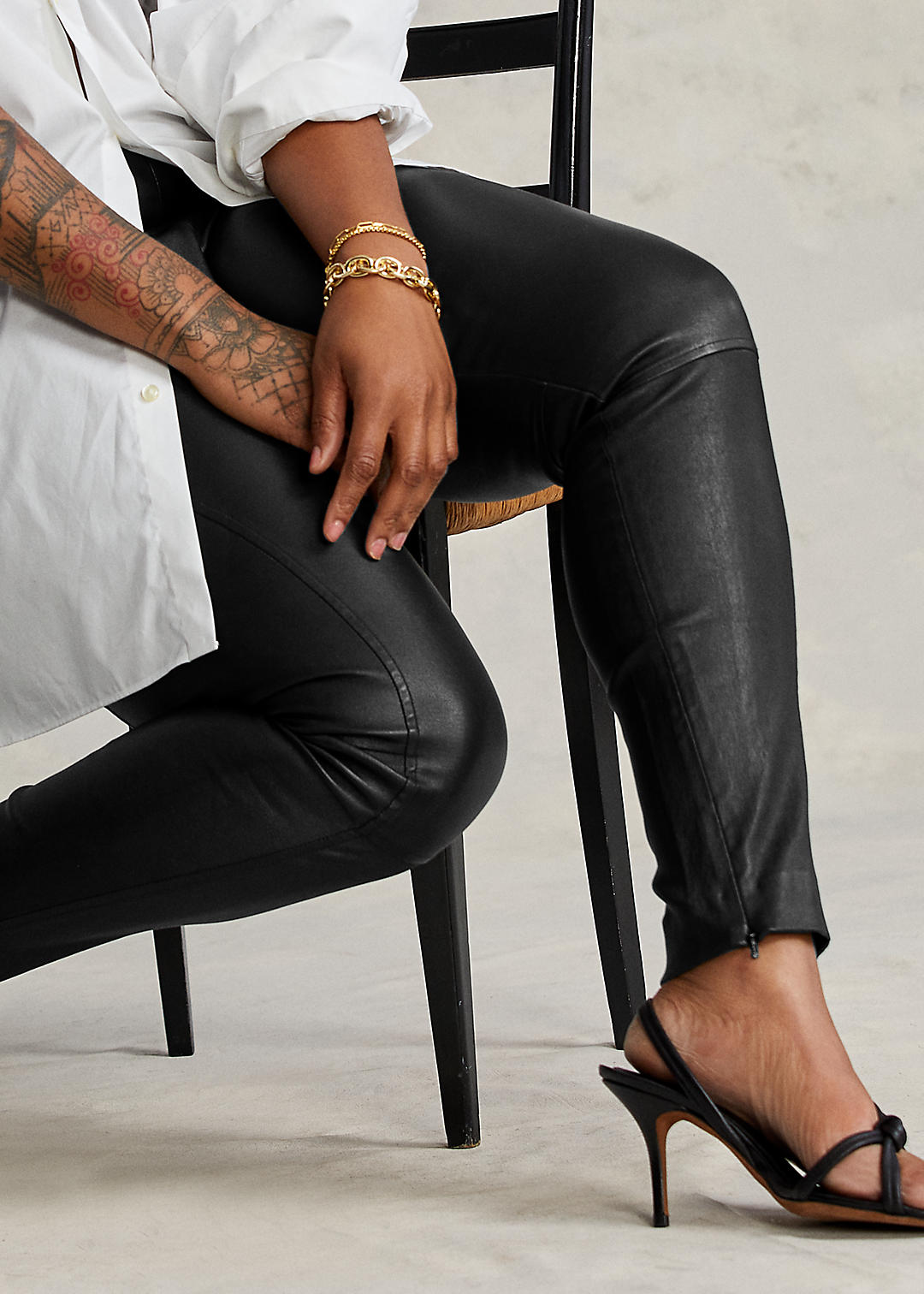Polo Ralph Lauren Leather Skinny Trouser 10