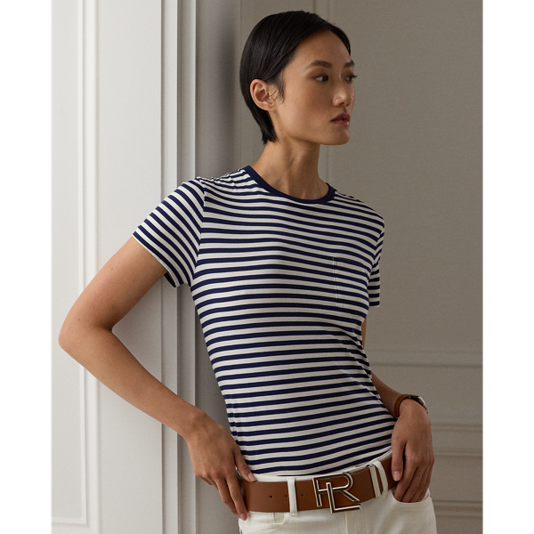 Striped Crewneck Pocket Tee