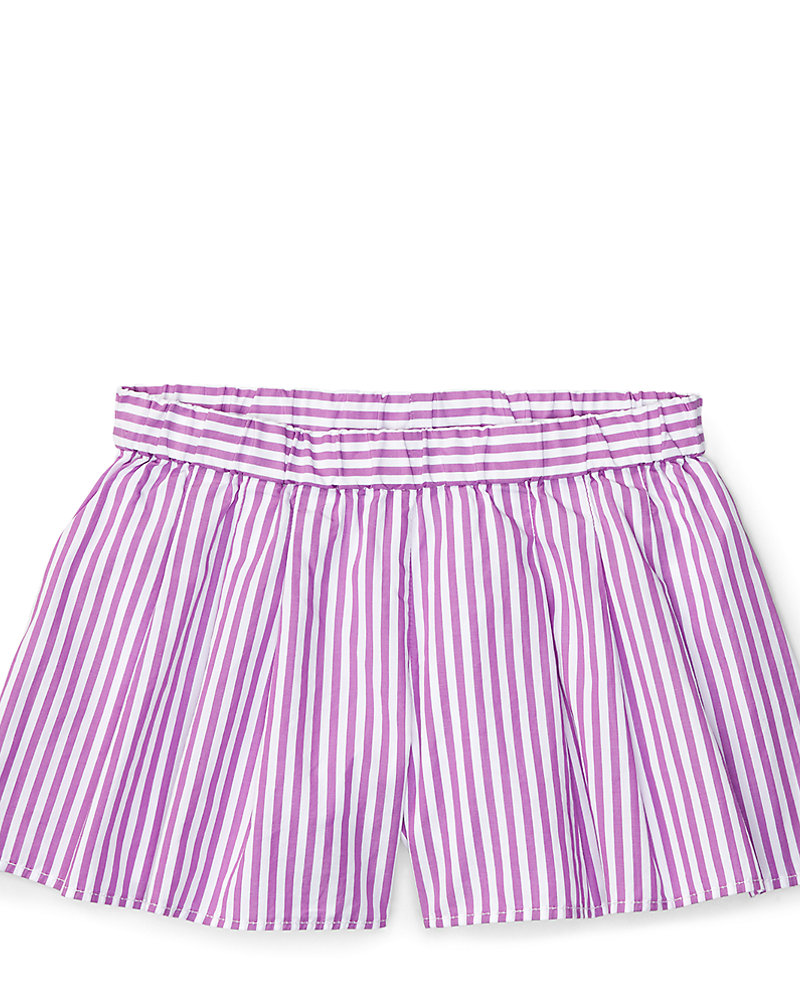 Striped Cotton Pull-On Short Girls 2-6x 1